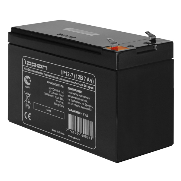Ippon IP12-7 12В 7Ач Батарея для ИБП