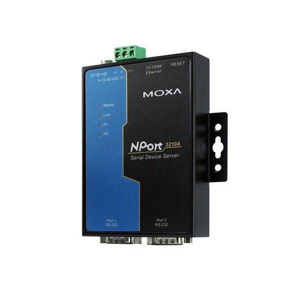 MOXA  NPort 5250A  Сервер  2 port RS-232/422/485 advanced, Power Adapter, DB9