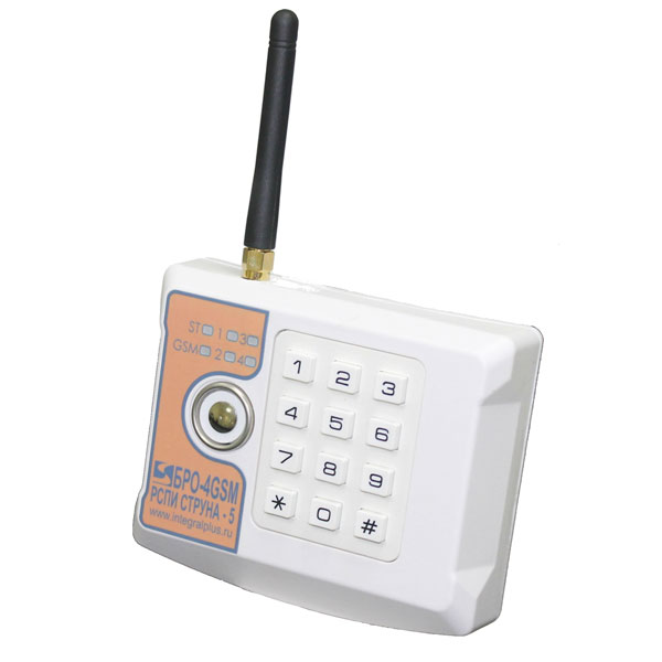 Струна-5 БРО 4 GSM  объектовый  GSM блок , 4шл