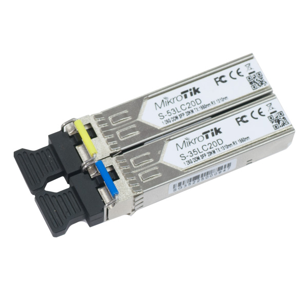 MikroTik  S-3553LC20D  Пара SFP трансиверов Single Mode SFP модулей до 20 км