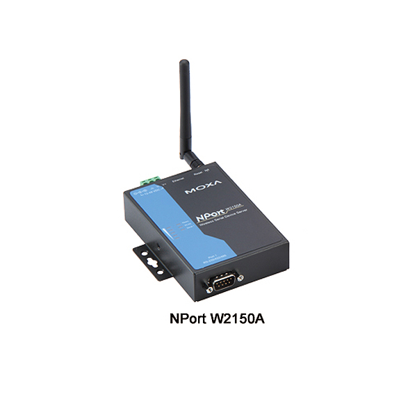 MOXA  NPort W2150A-T  Сервер  1 Port Wireless Device Server, 3-in-1, 802.11 a/b/g WLAN, 12-48 VDC, t:-40/+75, без адаптера питания