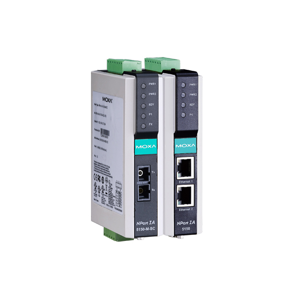 MOXA  NPort IA-5150  Сервер  1-port RS-232/422/485, dual 10/100BaseT(X)