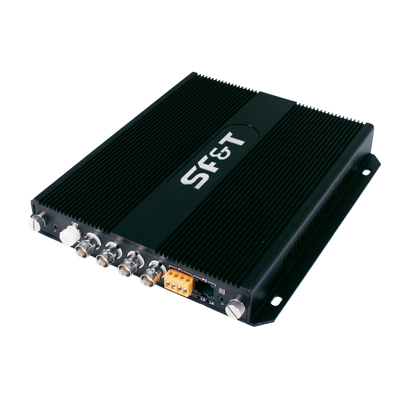 SF&T  SF40M2T  Оптический передатчик 4-х каналов видео (с разрешением до 960H/700ТВЛ) по многомодовому оптоволокну до 2км