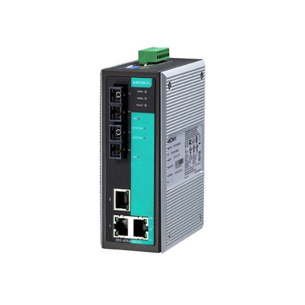 MOXA  EDS-405A-SS-SC  Коммутатор  Ethernet Switch 3 10/100BaseT(X) ports,2 single mode 100Base