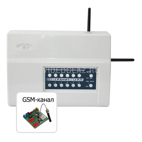 Гранит-12 (USB) (ЛАВИНА) с УК и IP-коммуникаторами Объектовый прибор, 12 зон, GSM и IP-канал связи