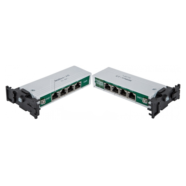 NSBon-15 (CEVP4GEP) NSGate Молниезащита и защита от перенапряжения для 4 Ethernet портов с PoE 802.3af/3at/3bt, 4 патч-корда
