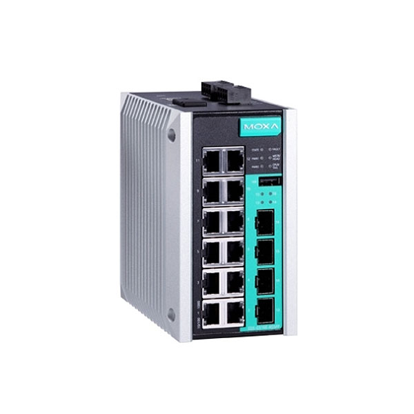 MOXA  EDS-G516E-4GSFP-T  Коммутатор  Gigabit Ethernet switch with 12 10/100/1000 BaseTX ports and 4 SFP ports, -40 to +75°C