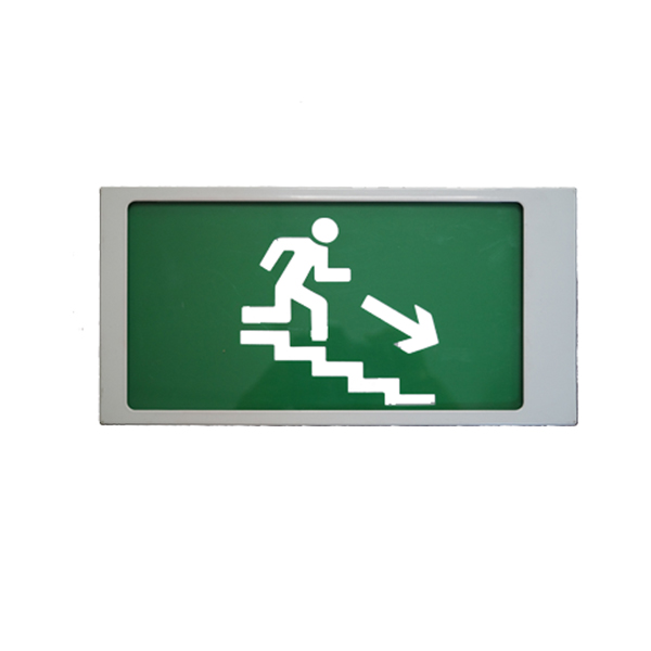 Табло ИРИДА-ГЕФЕСТ  "Выход по лестнице вниз" (Трафаретный) (Е13) IP66 оповещатель пожарный световой