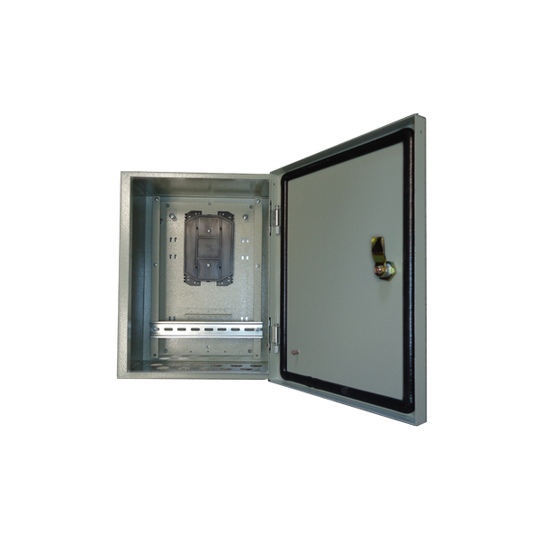 TFortis  CrossBox-1  Металлический шкаф с оптическим кроссом Размеры - 395х310х220 мм, IP54 для PSW-