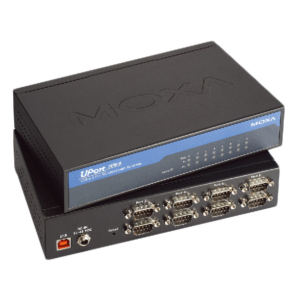 MOXA  UPort 1650-8  Преобразователь  USB to 8-port RS-232/422/485, 921.6Kbps, 15KV ESD Protection, mini DB9F-to-TB