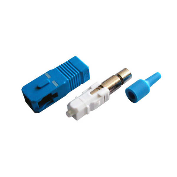 SC-SM-0.9 Hyperline Разъем клеевой SC, SM (для одномодового кабеля), 0.9 мм, simplex, (синий)
