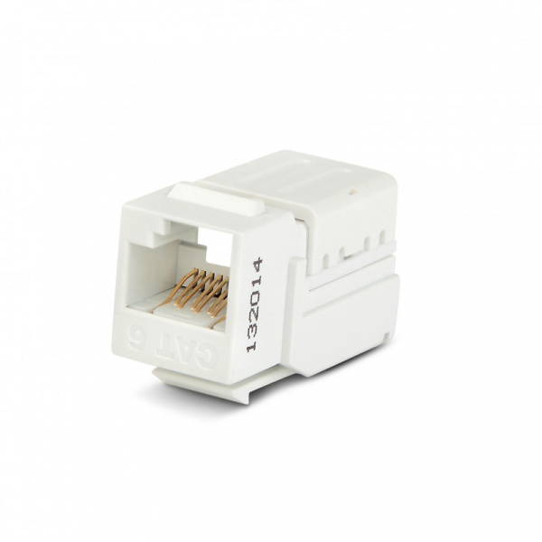 KJNE-8P8C-C6-90-WH Hyperline Вставка Keystone Jack RJ-45(8P8C), категория 6, 110 IDC, заделка с помо