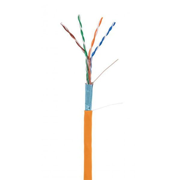 UTP 5e 4х2х0,5. LSZH нг(В)-HF  (бухта 305м) кабель, внутр. оранж.  Netlan EC-UU004-5E-LSZH-OR (090)