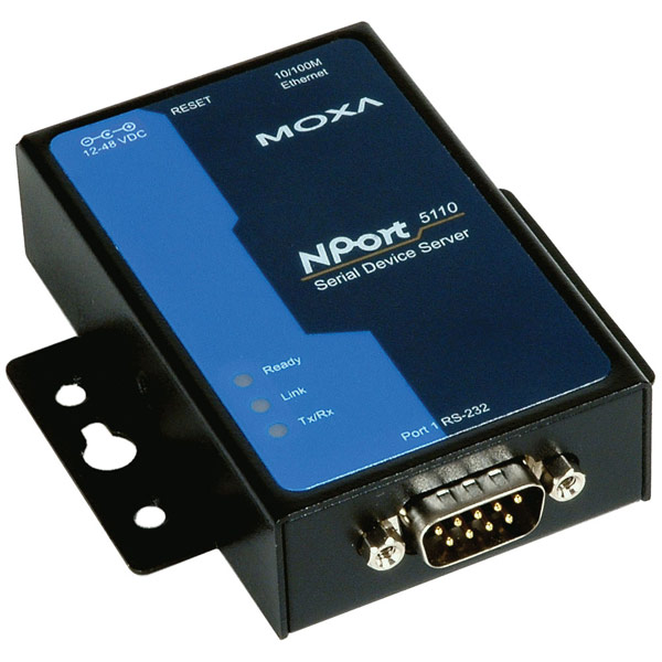 MOXA  NPort 5110 RU  Сервер  1 Port RS-232 device server,Power Adapter,DB9