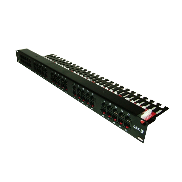 50458-C3 AESP Коммутационная панель 19" 1U Cat.3, 50 портов RJ45, 110/Krone