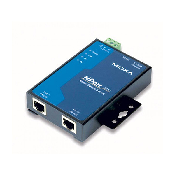 MOXA  NPort 5210  Сервер  2 Port RS-232 device server, RJ45 8 pin, без адаптера питания