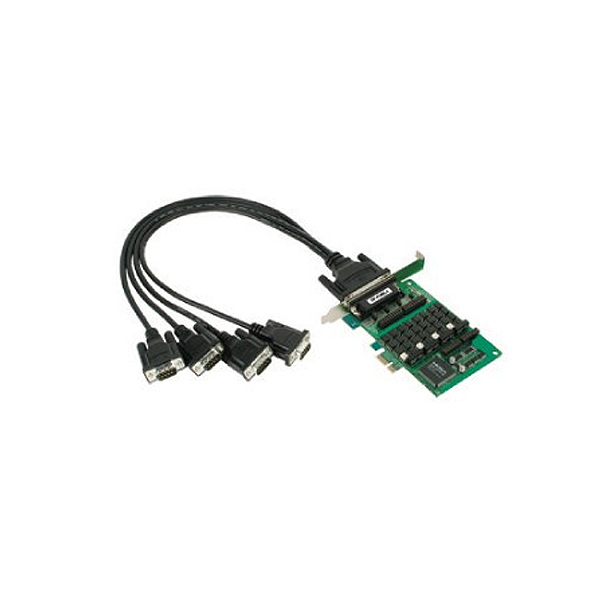 MOXA  CP-114EL-I-DB9M  Плата  4 Port PCIe Board, w/ DB9M Cable, RS-232/422/485, w/ Isolation, Low Profile