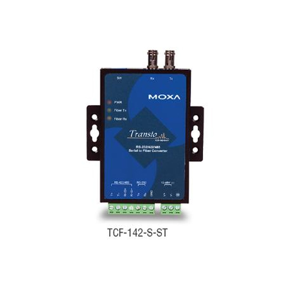 MOXA  TCF-142-S-ST  Преобразователь  RS-232/422/485 to ST Fiber Single mode Optic Converter,921.6Kbps