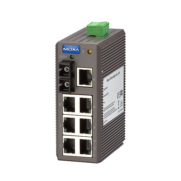 MOXA  EDS-208-M-SC  Коммутатор  Ethernet switch 7 10/100BaseTx ports,1 MM 100Fx port