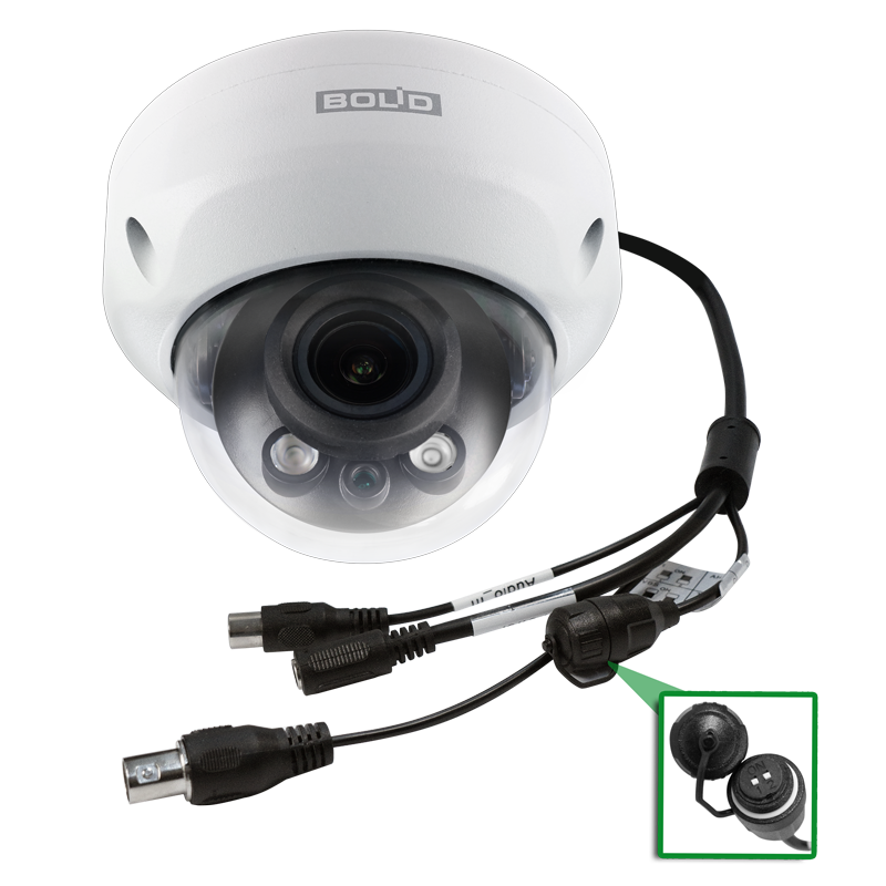 Видеокамера BOLID VCG-220-01 профессиональная (2.7-13.5mm) (версия 2) 2.0Mp protect dome TVI/AHD/CVI/CVBS