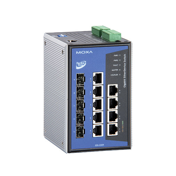 MOXA  EDS-P510-T  Коммутатор  Ethernet Switch 3*10/100BaseT(X) ports, 4*PoE ports, 3*10/100/1000 Combo ports, t:-40/+75C