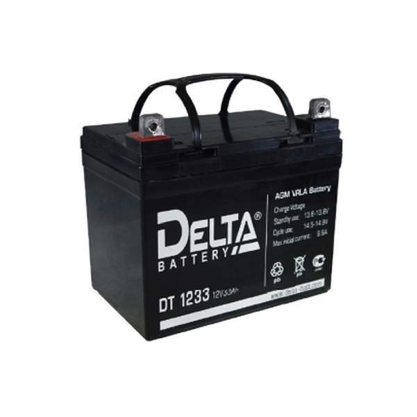 Аккумулятор 33 А/ч, 12В DELTA (DT1233)   (1 шт./уп.)