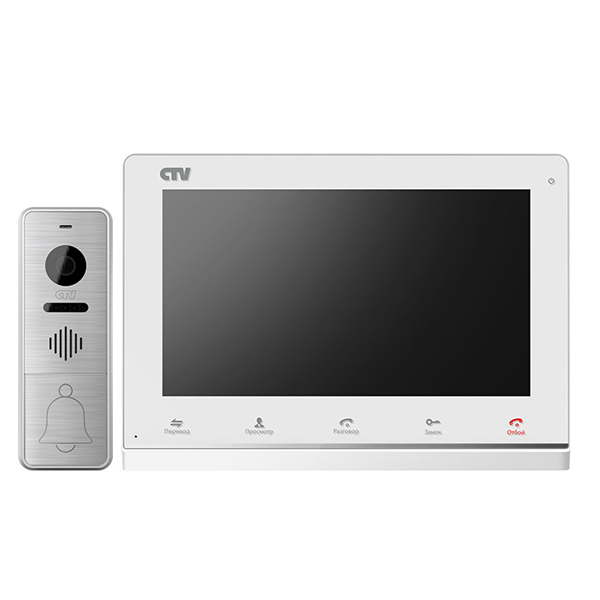 Комплект монитор+вызывная панель CTV-DP4101 AHD (белый)