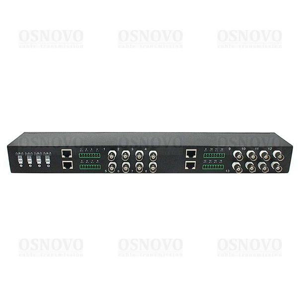 TP-H16 OSNOVO Пассивный 16-канальный приёмопередатчик HDCVI/HDTVI/AHD по витой паре CAT5e/6 до 250м(1080р)