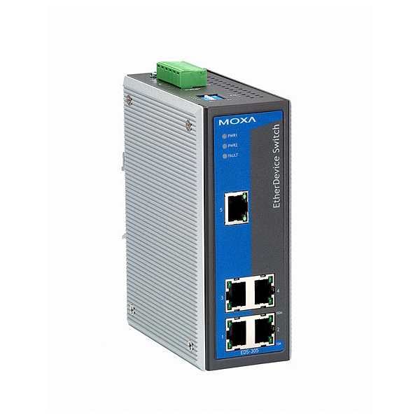 MOXA  EDS-305  Коммутатор  Ethernet Server 5 10/100BaseTx ports