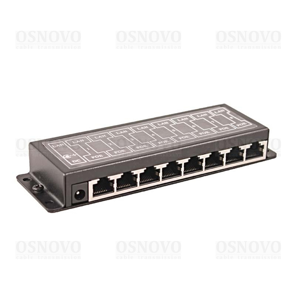 Midspan-8/P OSNOVO Пассивный PoE-инжектор Fast Ethernet на 8 портов