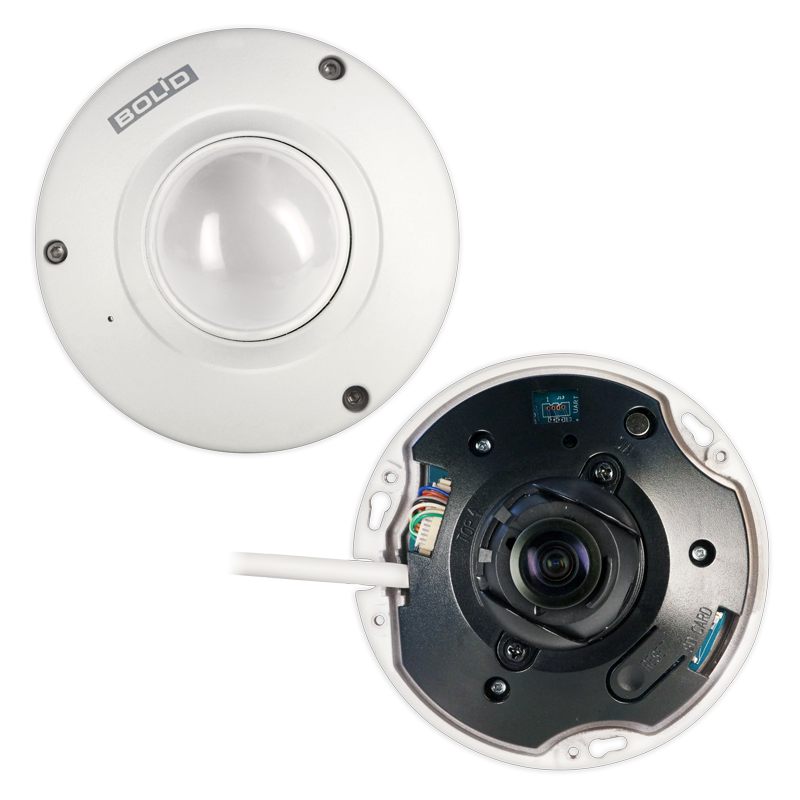 Видеокамера BOLID IP VCI-252-05 профессиональная (1.42mm) 5.0Mp dome fisheye (версия 2)