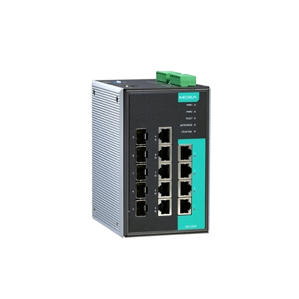 MOXA  EDS-G509  Коммутатор  Gigabit Ethernet switch with 9 ports, 0 to 60°C