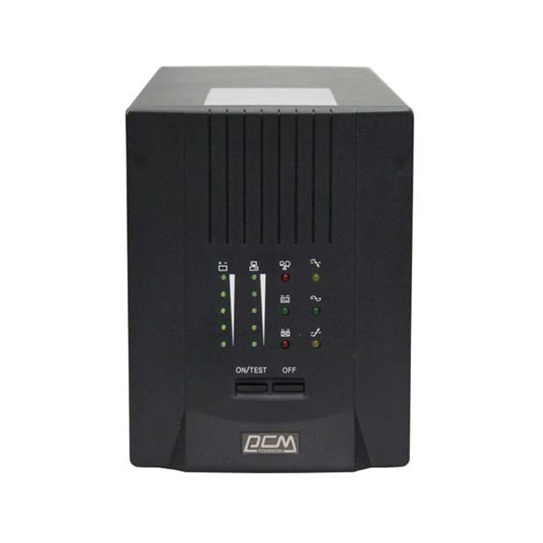 UPS Powercom SPT-2000-II, линейно-интерактивный, 2000 ВA, 1600 Вт, LCD,  8 розеток IEC320 C13 и 1 розетка C19 с резервным питанием, USB, RS-232, слот