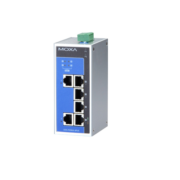 MOXA  EDS-P206A-4PoE-S-SC  Коммутатор  Ethernet Switch 1 x 10/100BaseTX, 1 x 100BaseFx SM port, 4 x PoE, SC