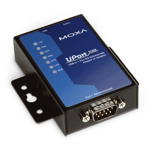MOXA  UPort 1150I  Преобразователь  USB to RS-232/422/485 Adaptor (include mini DB9F-to-TB), Isolati