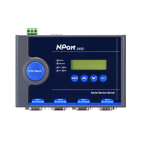 MOXA  NPort 5450  Сервер  4 Port RS-232/422/485 device server, без адаптера питания