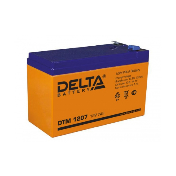 Аккумулятор Delta DTM1207  7,2 А/ч, 12В    (5 шт./уп.)