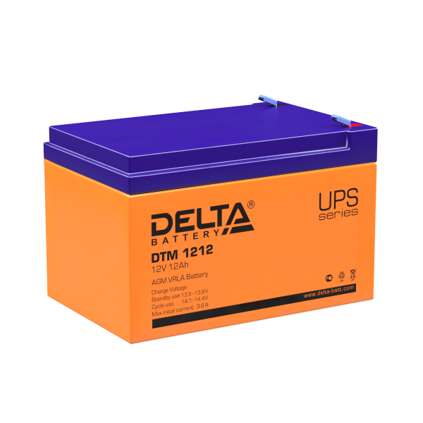 Аккумулятор Delta DTM1212 12 А/ч, 12В    (4 шт./уп.)