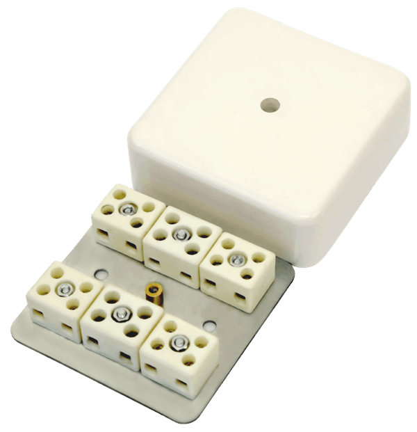 Коробка монтажная огнестойкая   МЕТА  7403-6   6 конт, IP41 (75х75х28мм)