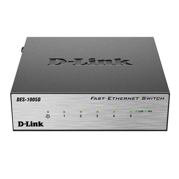 D-Link  DES-1005D/O2A  Коммутатор 5 портовый 10/100