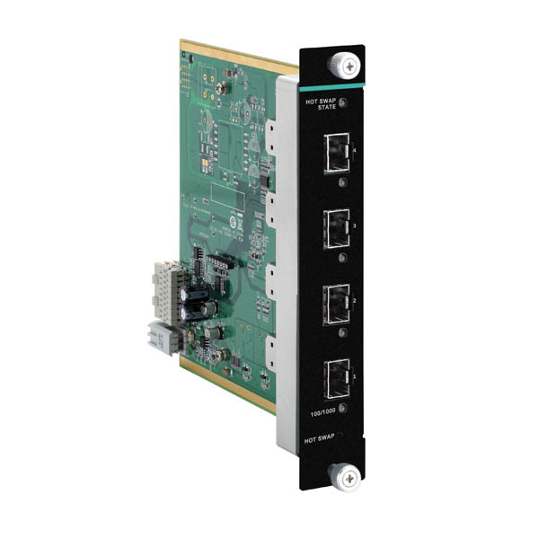 MOXA  IM-G7000A-4GSFP  Модуль Gigabit Ethernet interface module with 4 100/1000BaseSFP slots, t: -10/60