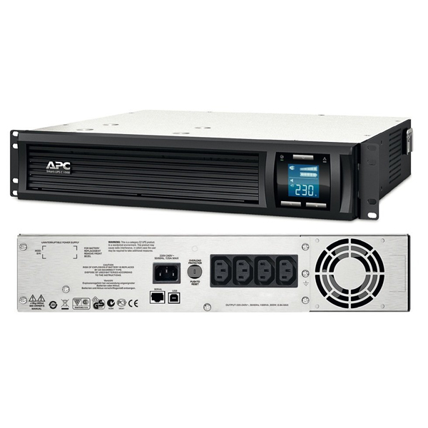 UPS APC  SMC1000I-2U  Smart-UPS C 1000VA 2U Rack mountable LCD 230V, 600 Ватт, (4) IEC 320 C13, Interface Port USB (источник бесперебойного питания)