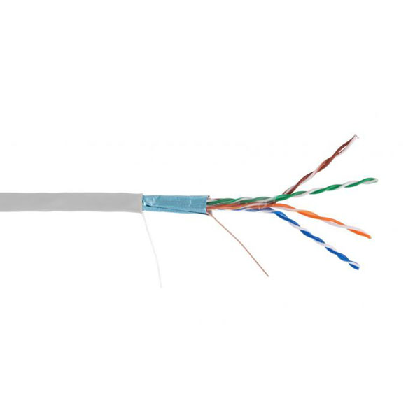 FTP 5e 4х2х0,5 (бухта 305м)  кабель внутренний, нг(В), NETLAN EC-UF004-5E-PVC-GY  (088)