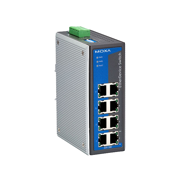 MOXA  EDS-308  Коммутатор  Ethernet Server 8 10/100BaseTx ports