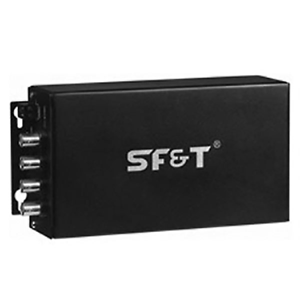 SF&T  SF40A2M4R/W-N  Приемник 4 каналов видео + 1 канала аудио (двунаправленный), цифровой, многомодовый, тип мультиплексирования: WDM, 850/ 1310 нм
