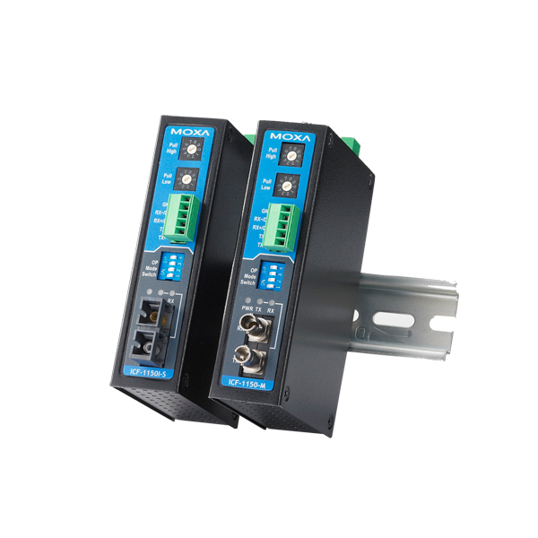 MOXA  ICF-1150-S-SC-T  Преобразователь  Industrial RS-232/422/485 to Fiber Optic Converter, SC Single mode, -40 to 85
