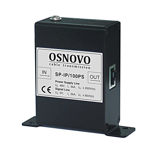 SP-IP4/100 OSNOVO Устройство грозозащиты для локальной вычислительной сети на 4 порта (скорость до 100 Мб/с) Защищаемые контакты 1/2, 3/6