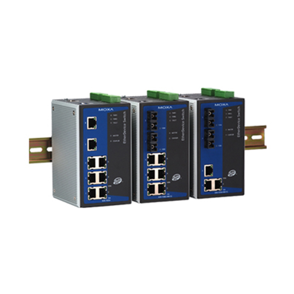 MOXA  EDS-508A-SS-SC  Коммутатор  Ethernet switch with 6 10/100 BaseTx ports, 2 single mode 100BaseFx ports,SC