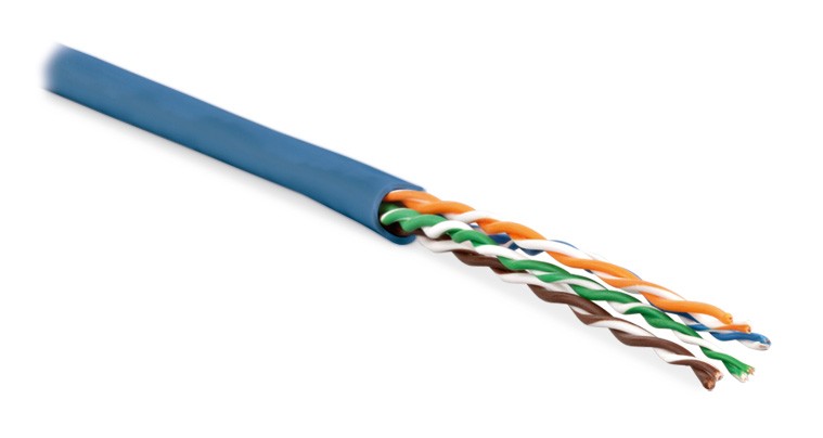 UUTP4-C5E-P24-IN-LSZH-BL-100  кабель 4 пары СИНИЙ многожильный LSZH нг (C) HF Hyperline (100 м)