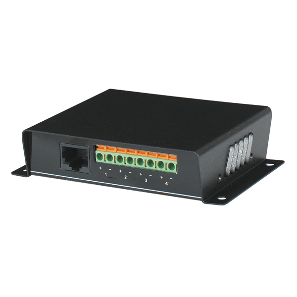 TTP414V SC&T Приемопередатчик 4-х видеосигналов по витой паре на 600м, имеет на входе витая пара под RJ45 и 4 канала под BNC на выходе